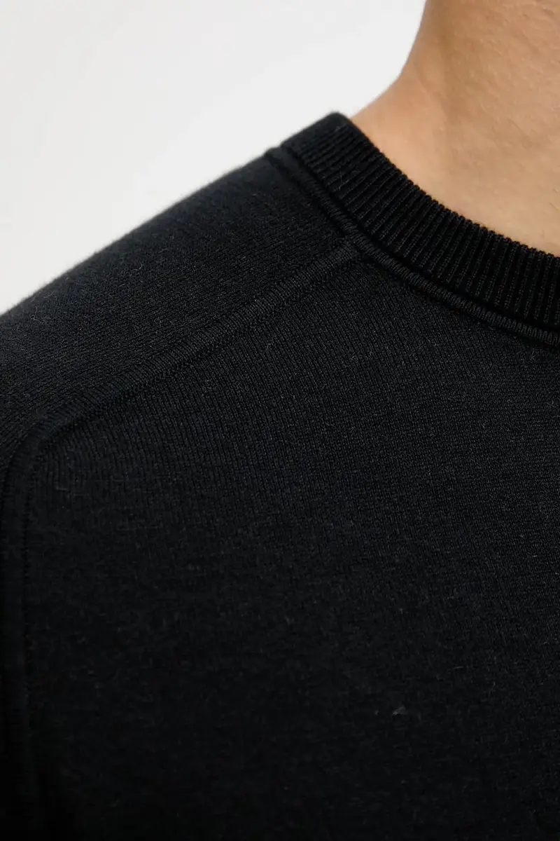 maglione con lana colore nero 50549977 miniatura 5