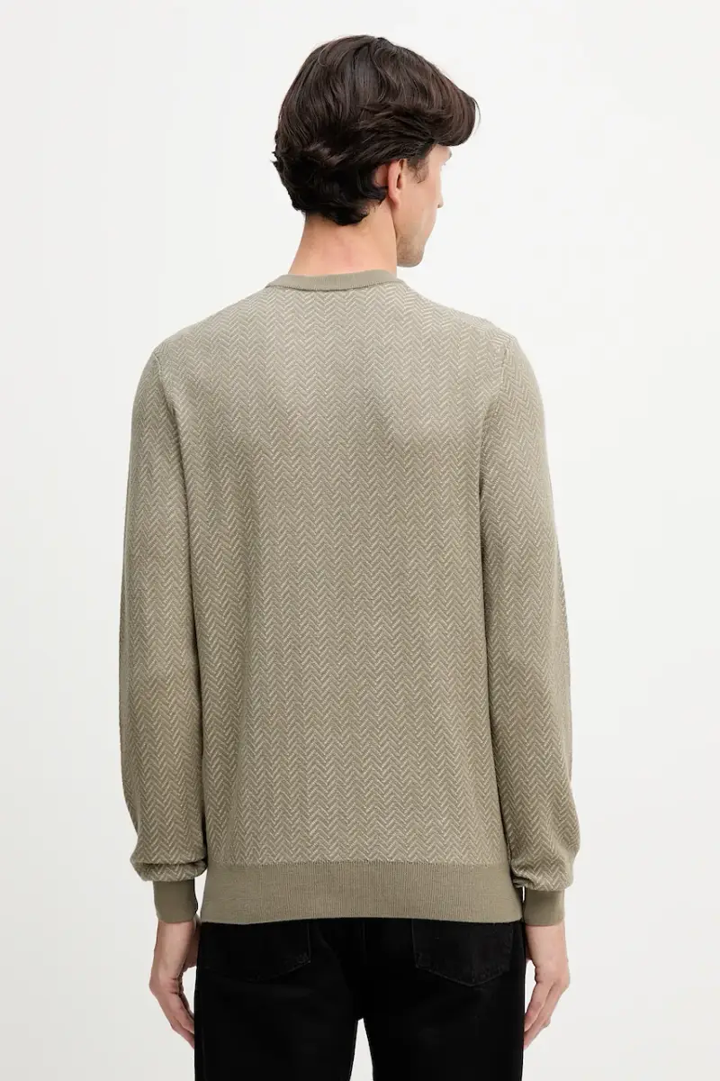 maglione con lana colore verde 50549985 miniatura 3