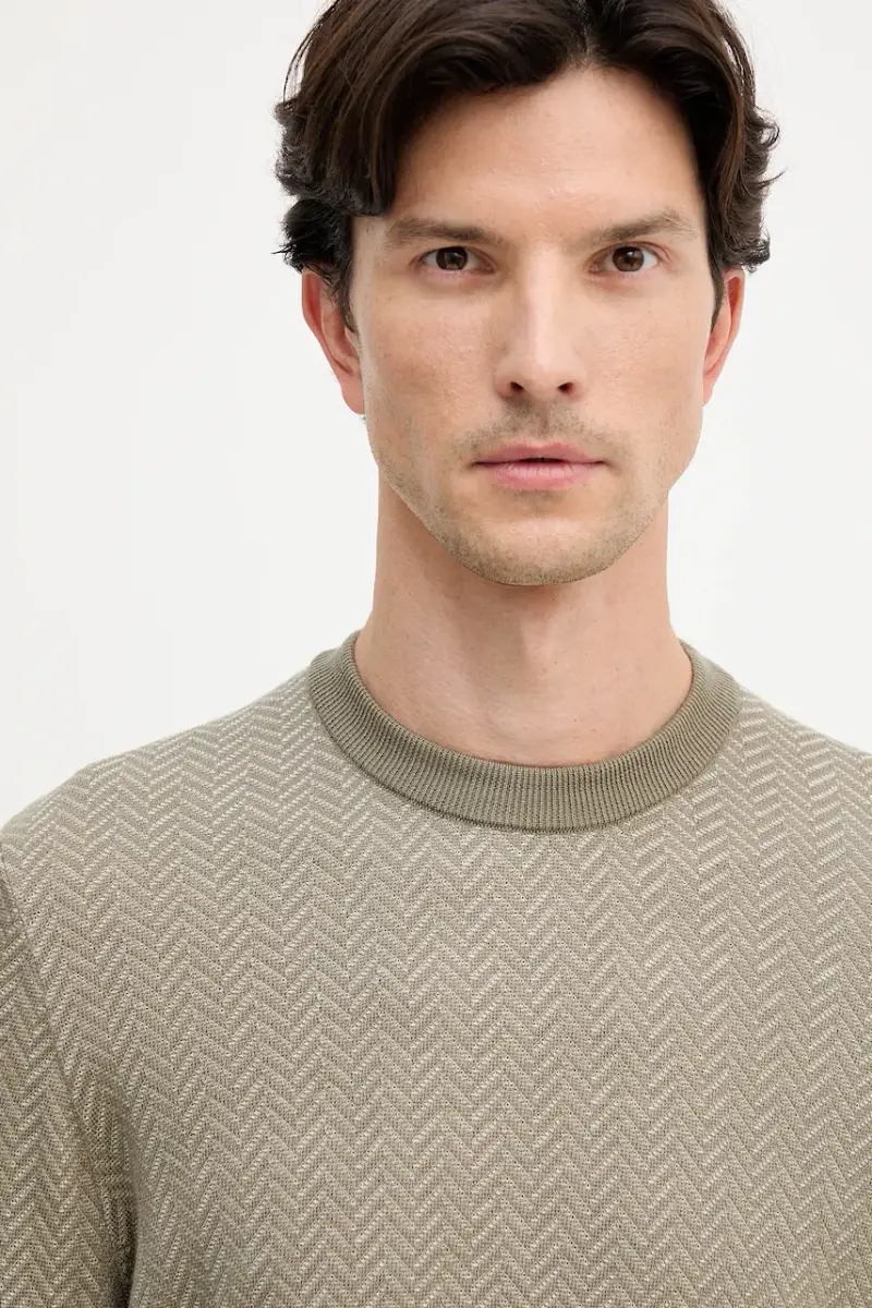 maglione con lana colore verde 50549985 miniatura 4