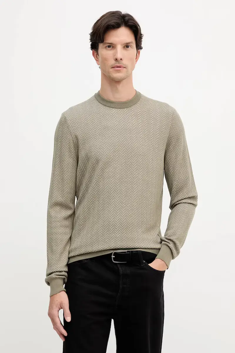 maglione con lana colore verde 50549985