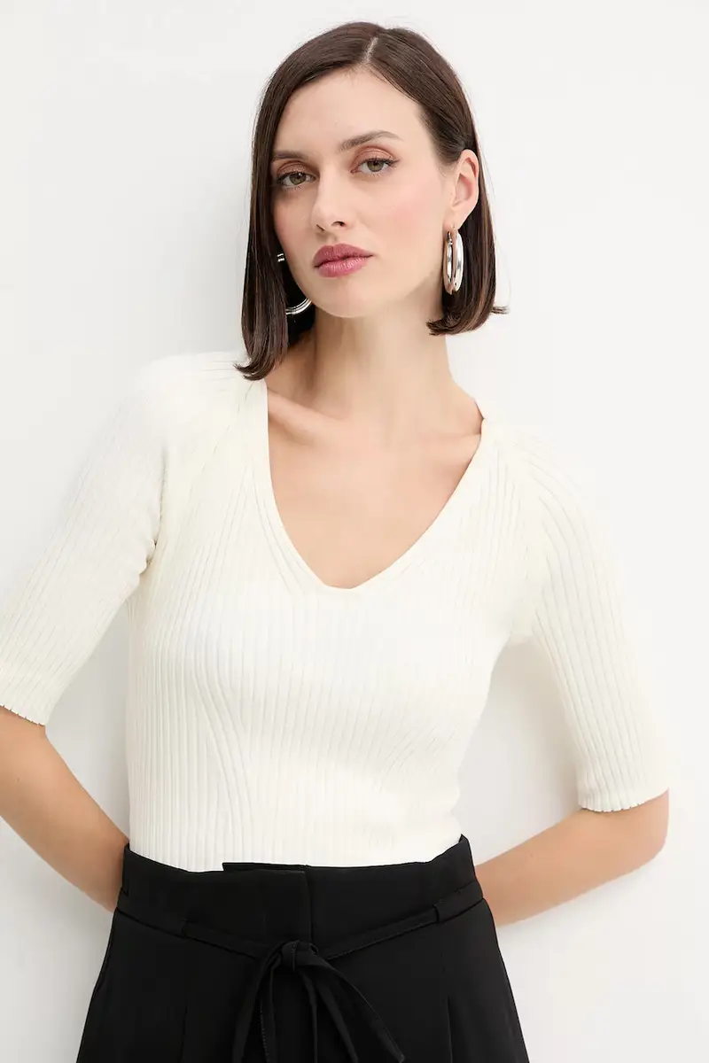 maglione donna colore beige 50542881 miniatura 4