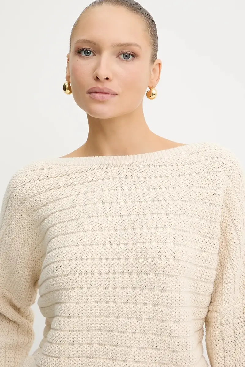 maglione donna colore beige 50543049 miniatura 4