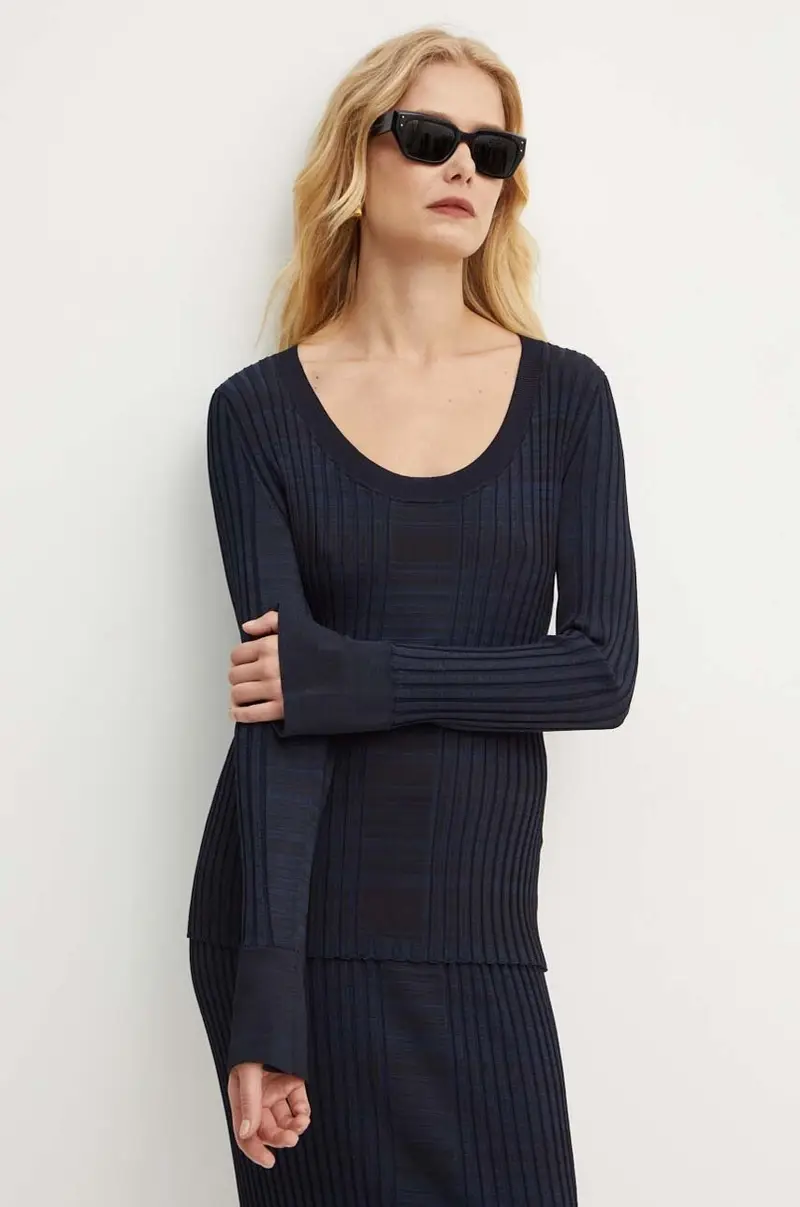 maglione donna colore blu navy 50518357