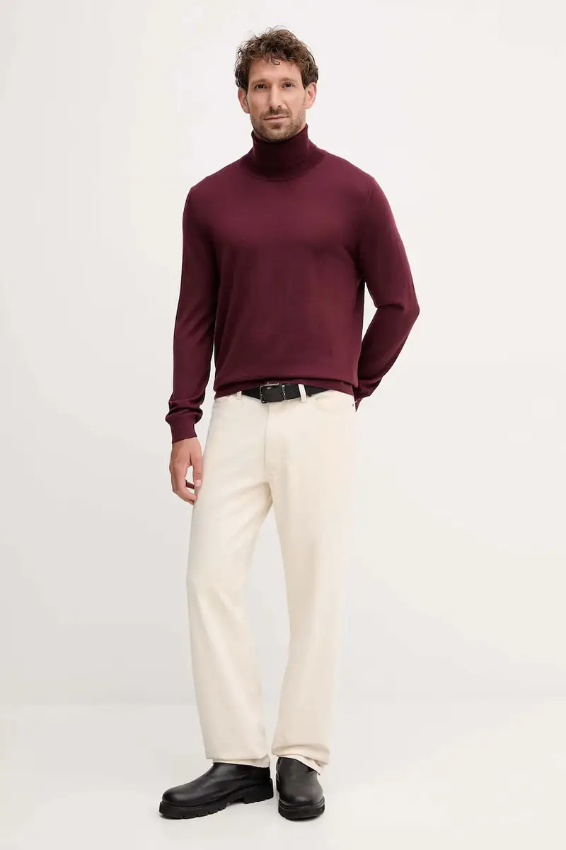 maglione in cachemirie BECKHAM X BOSS uomo colore granata 50557974 miniatura 2