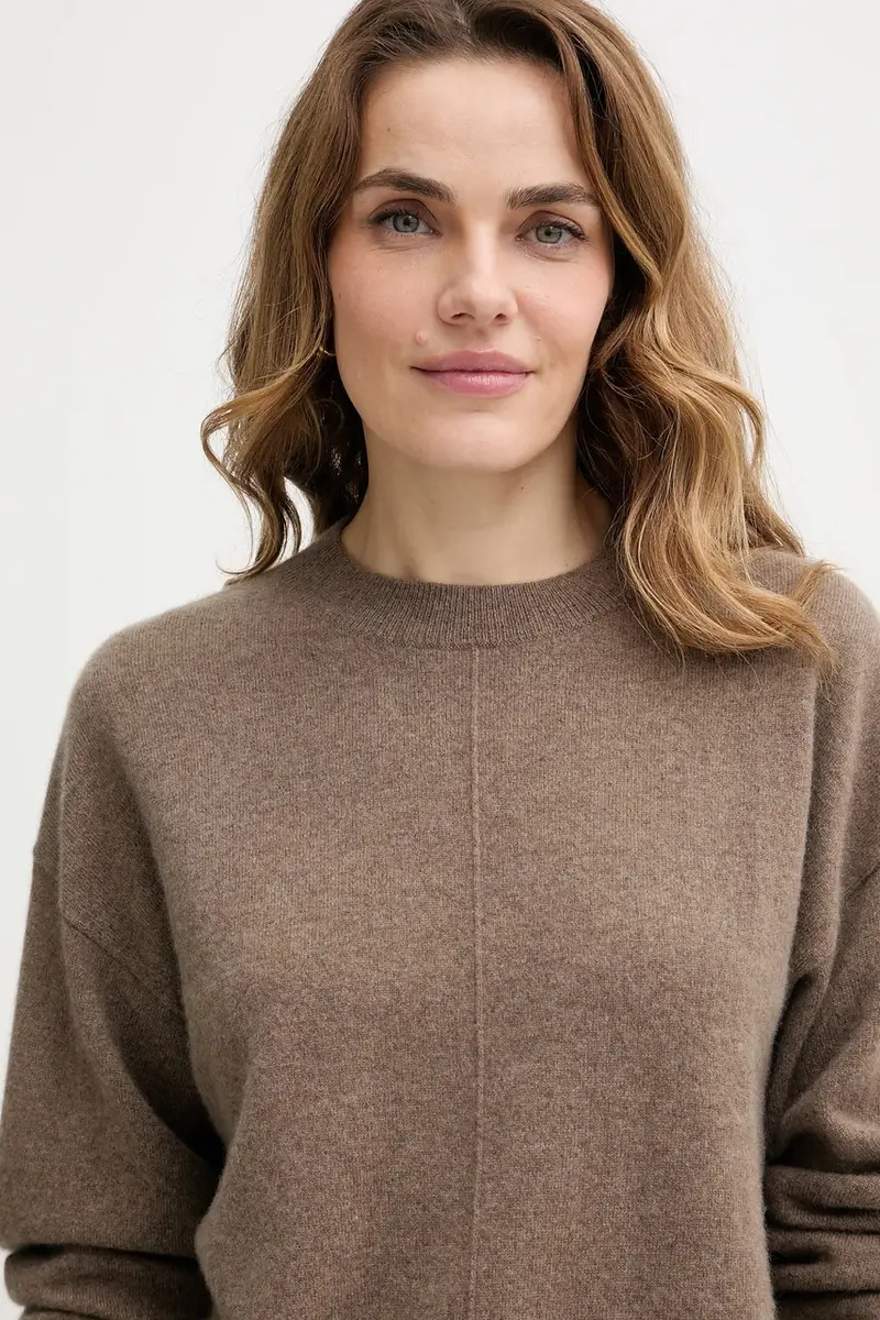 maglione in cachemirie Fascona Marrone miniatura 4