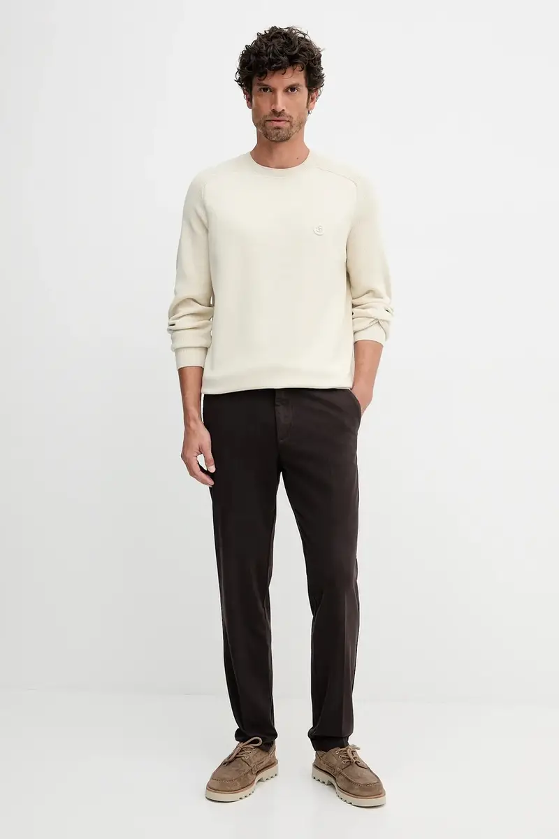 maglione in cotone uomo colore beige 50543136 miniatura 2