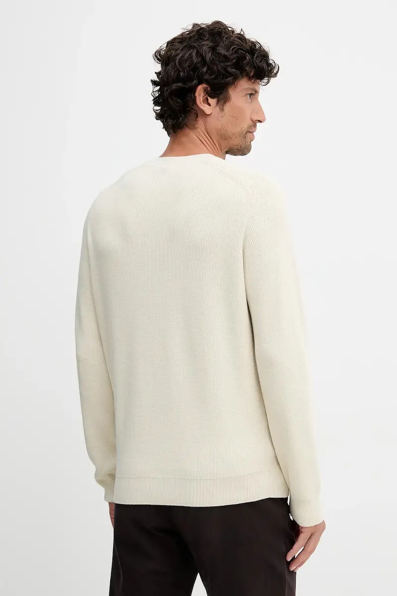 maglione in cotone uomo colore beige 50543136 miniatura 3