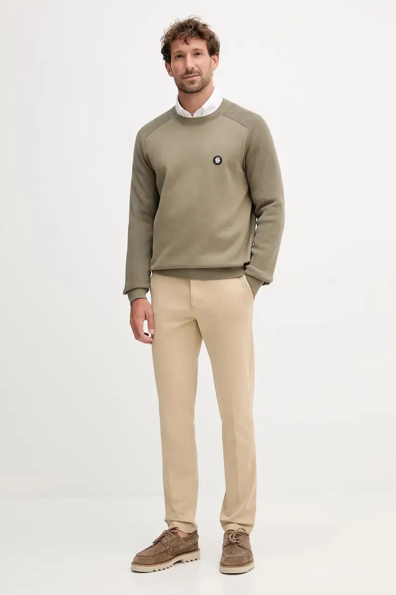 maglione in cotone uomo colore verde 50543136 miniatura 2