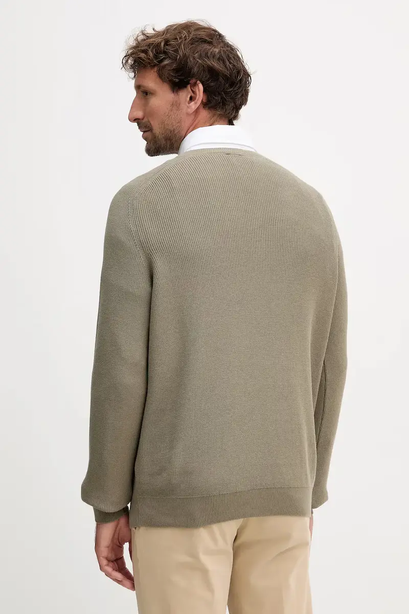 maglione in cotone uomo colore verde 50543136 miniatura 3