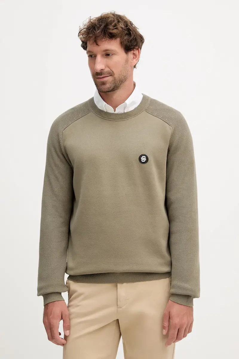 maglione in cotone uomo colore verde 50543136