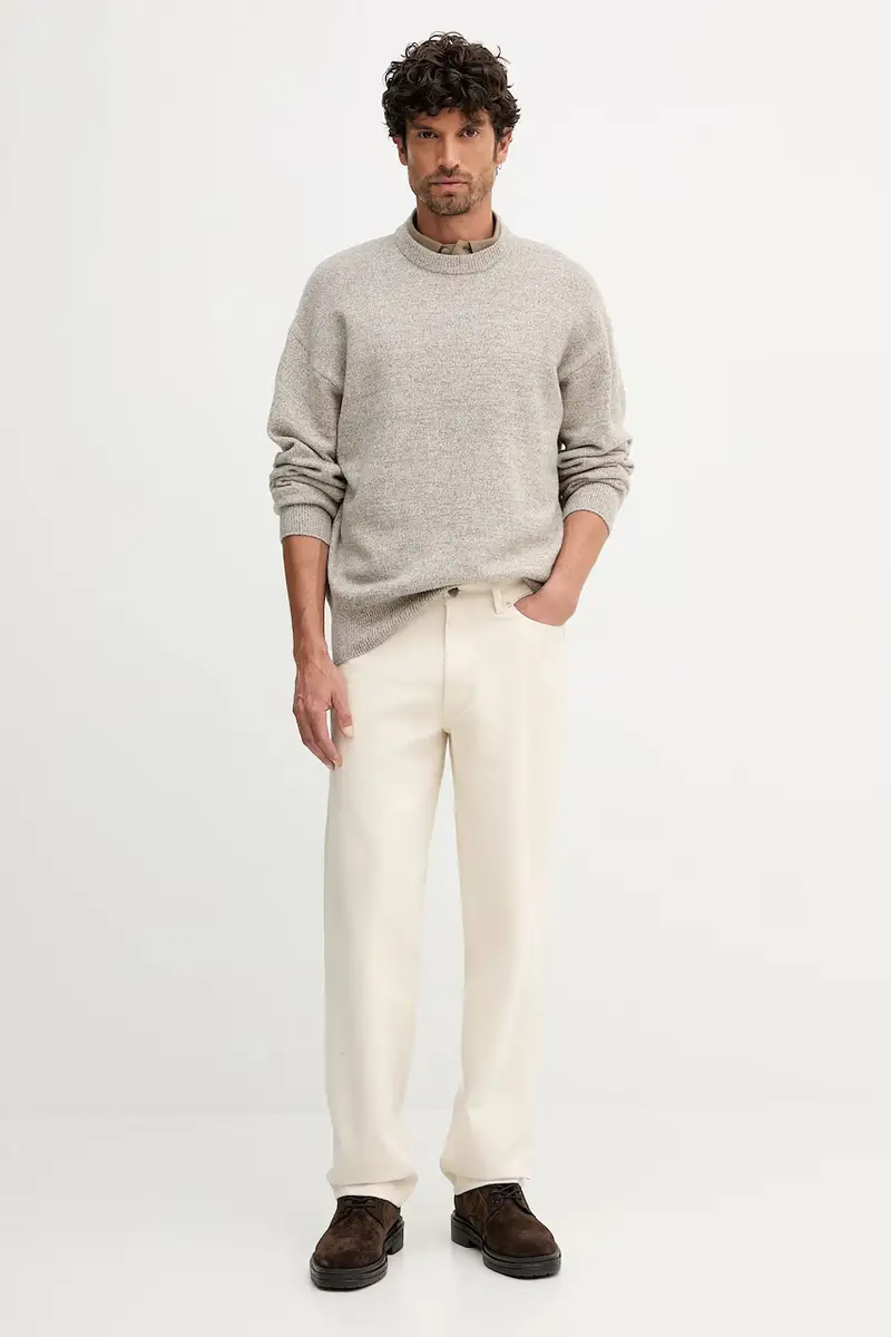 maglione in lana C-Hercole Beige miniatura 2