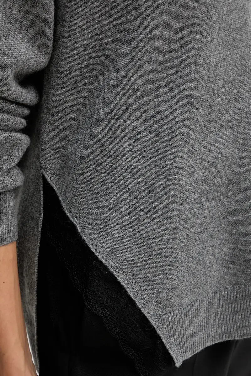 maglione in lana colore grigio 50547882 miniatura 5