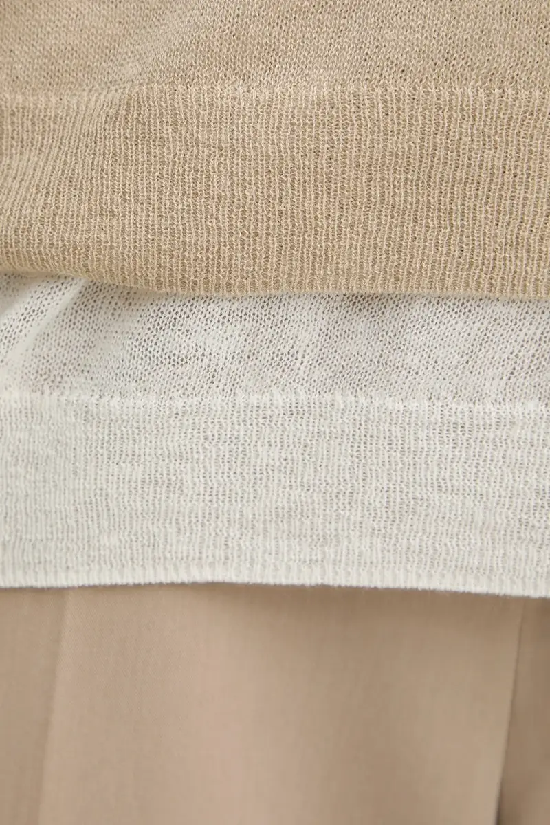 maglione in lana donna colore beige 50542875 miniatura 5