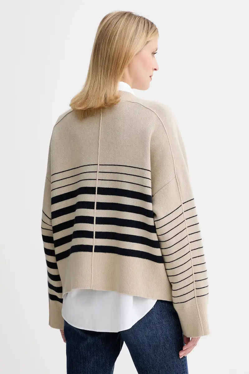 maglione in lana donna colore beige 50542884 miniatura 3