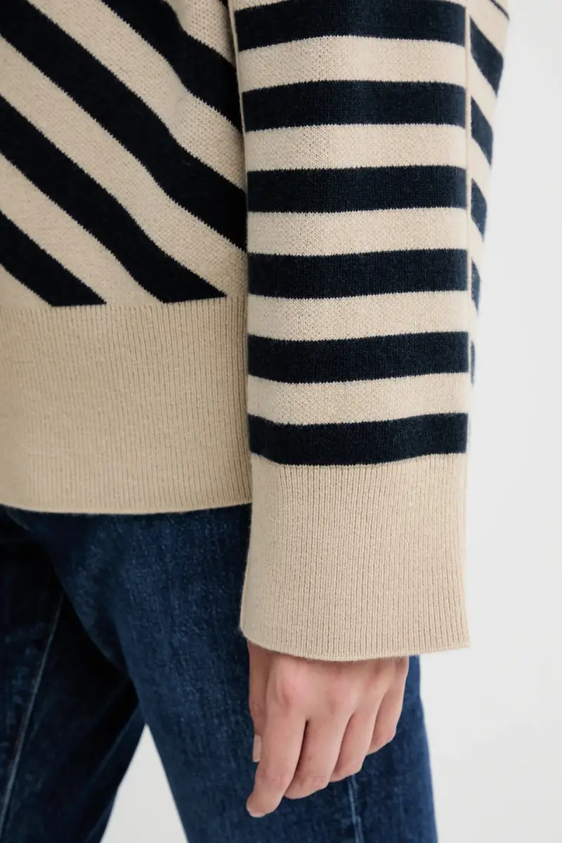 maglione in lana donna colore beige 50542884 miniatura 5