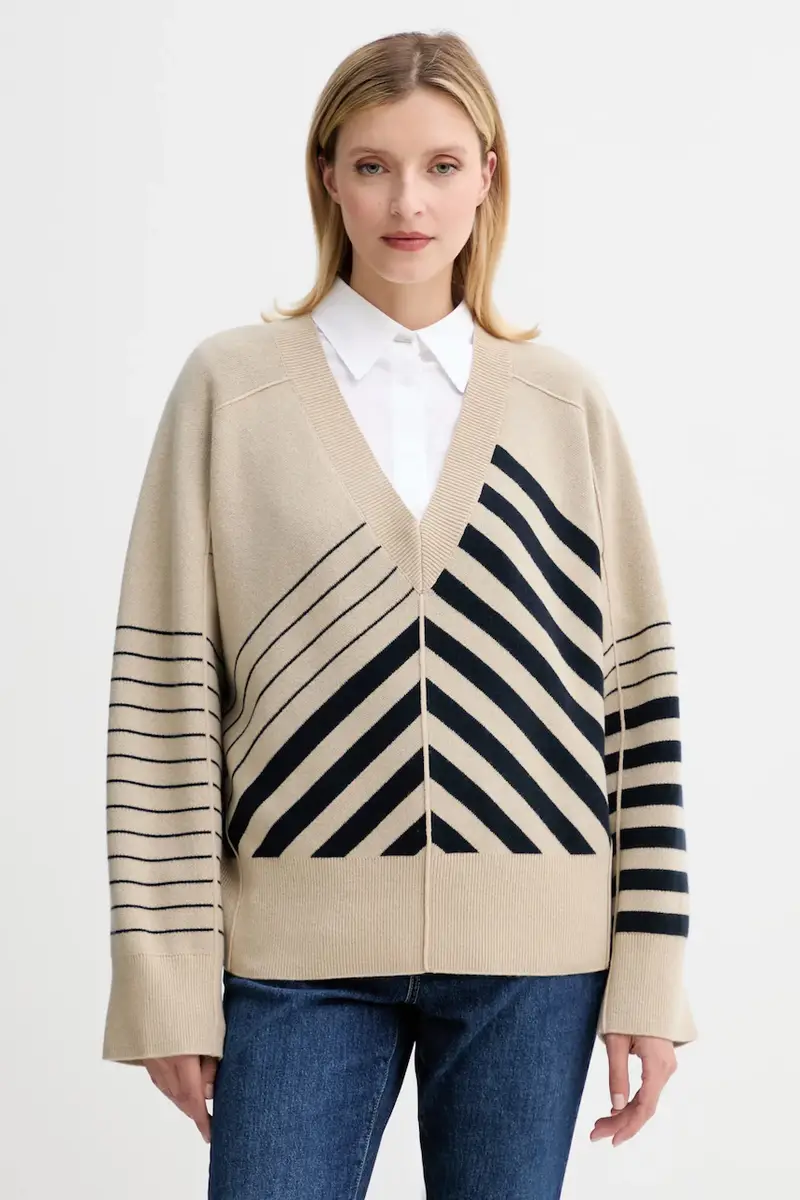 maglione in lana donna colore beige 50542884