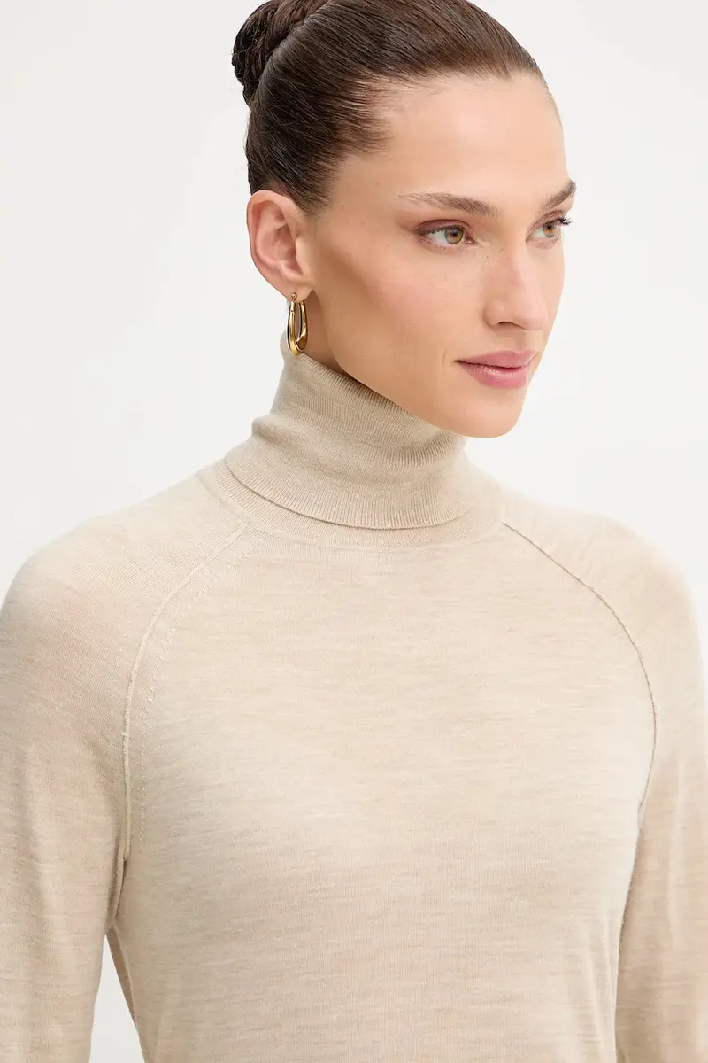 maglione in lana donna colore beige 50548298 miniatura 4