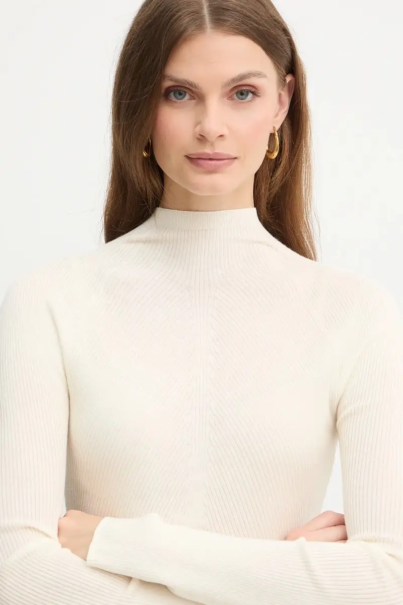 maglione in lana donna colore beige 50549166 miniatura 4