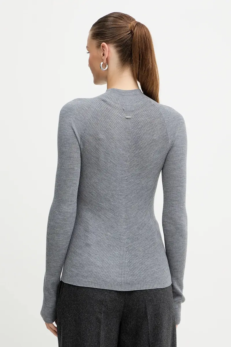 maglione in lana donna colore grigio 50549166 miniatura 3