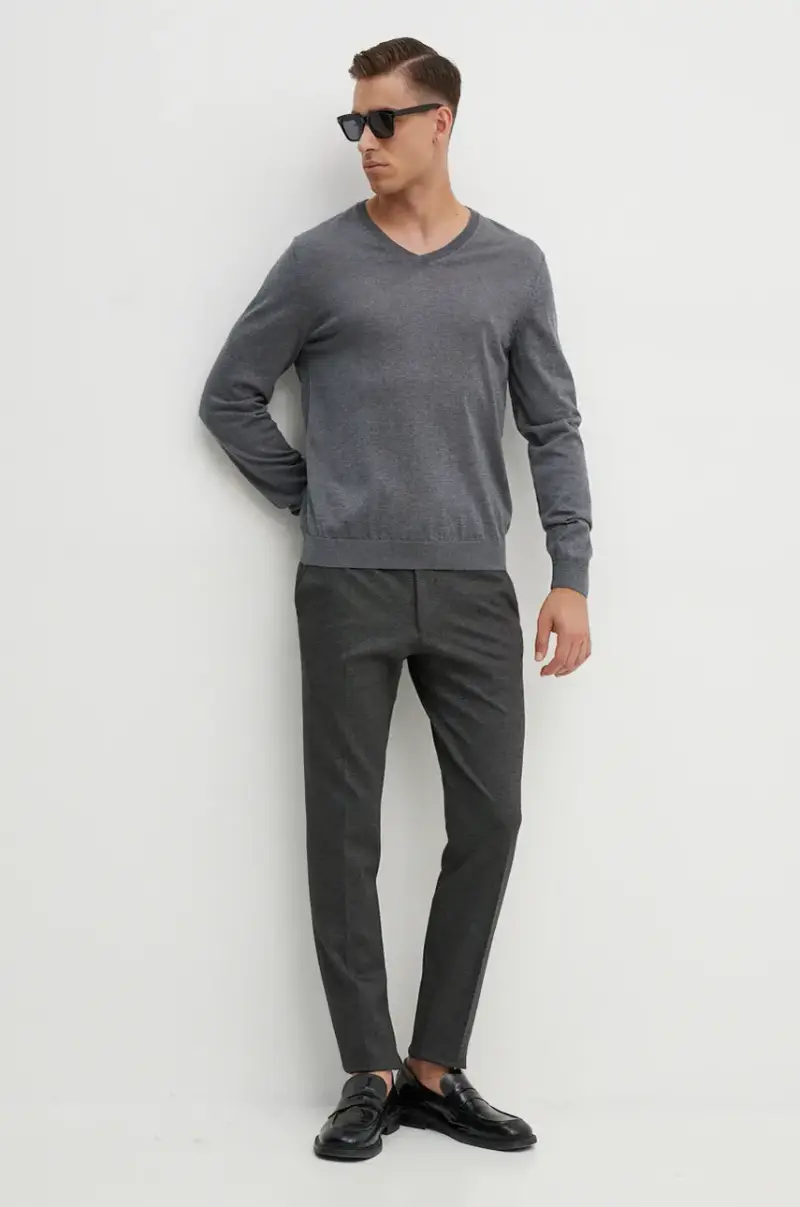 maglione in lana Grigio miniatura 2