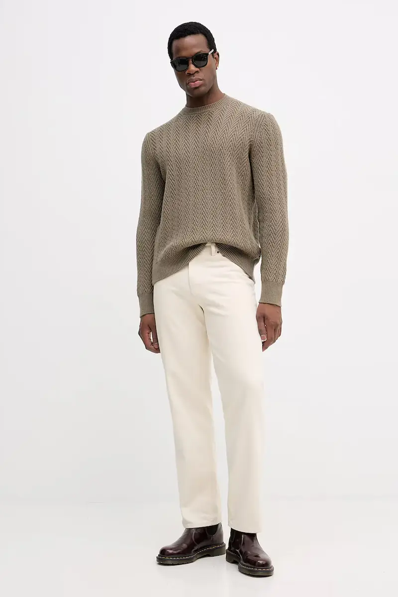 maglione in lana H-Hitalo Verde miniatura 2