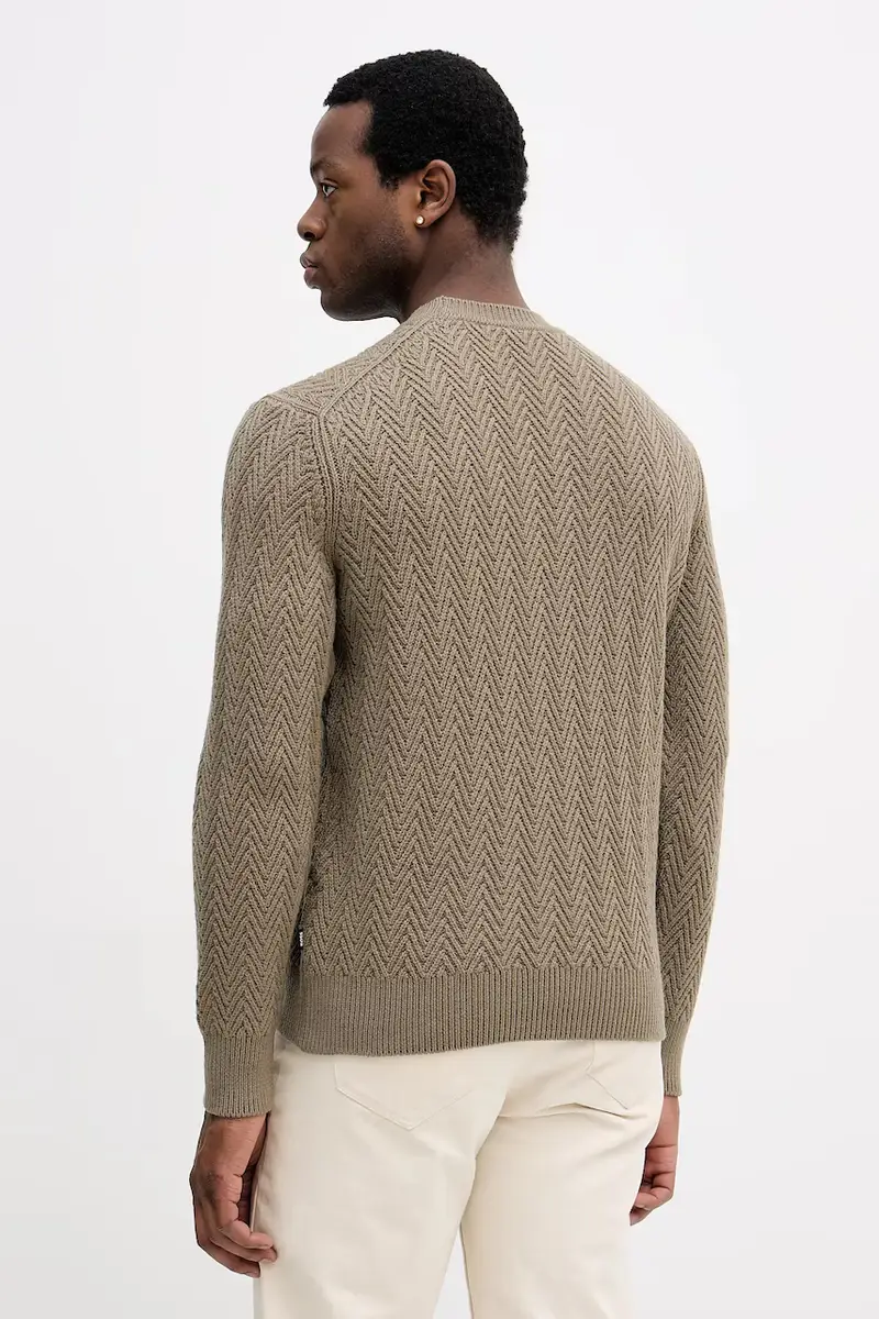 maglione in lana H-Hitalo Verde miniatura 3