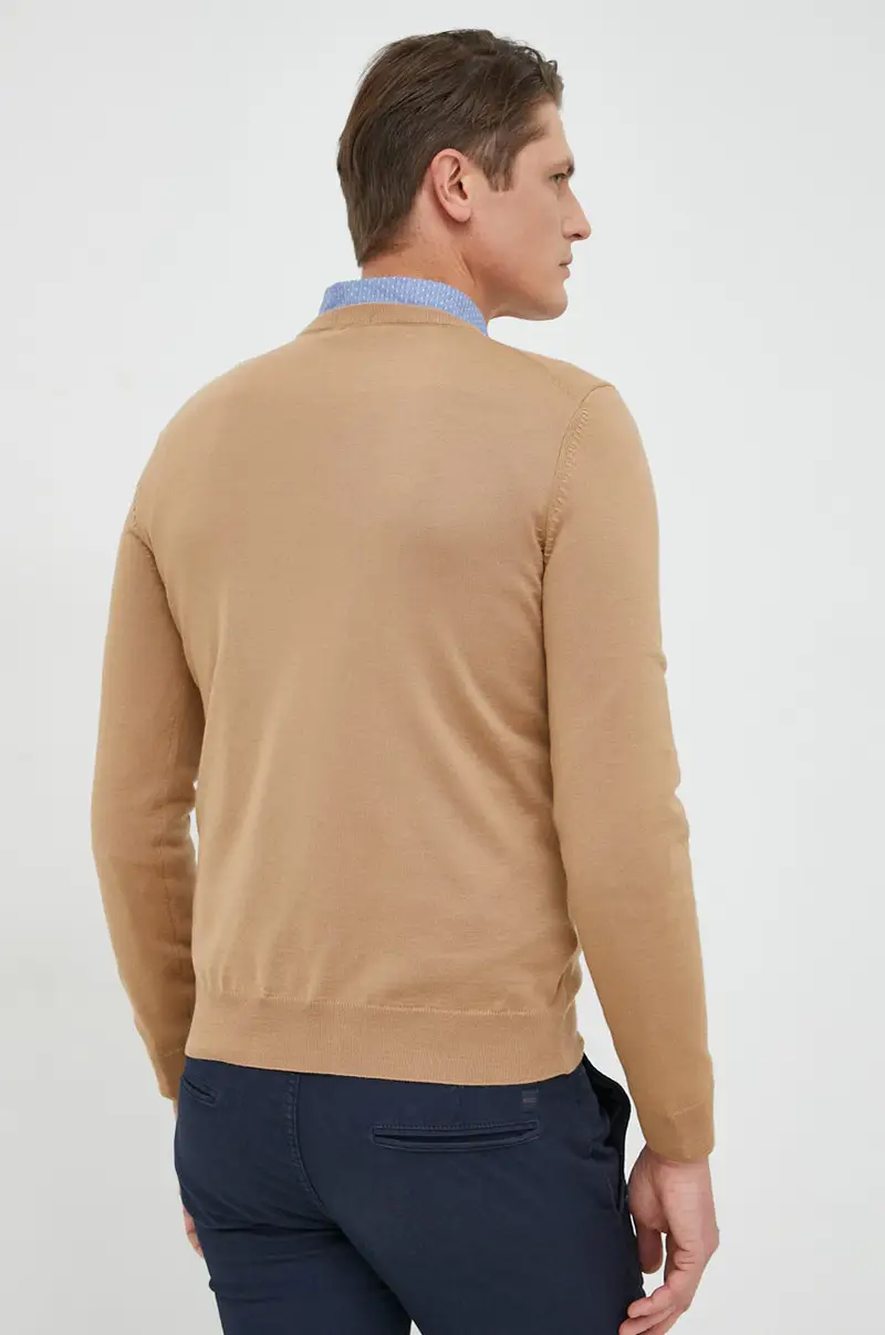 maglione in lana uomo Beige miniatura 3