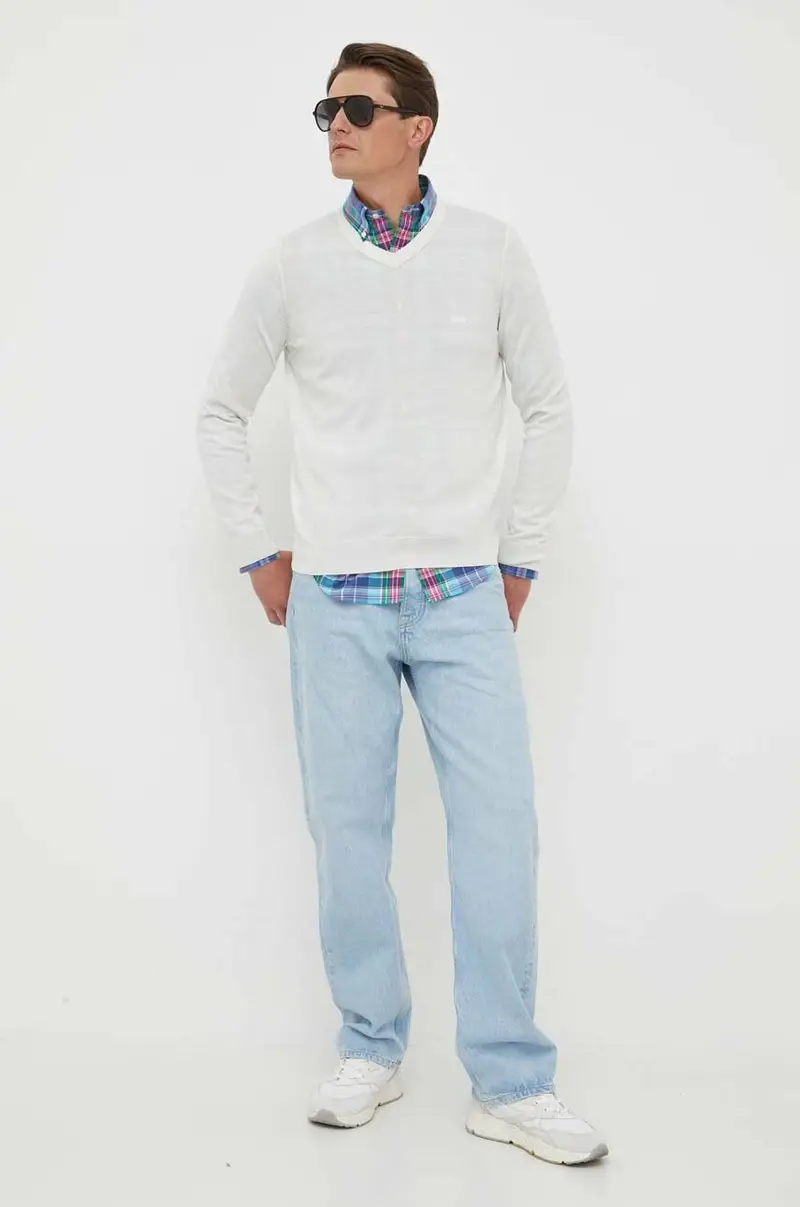 maglione in lana uomo Beige miniatura 2