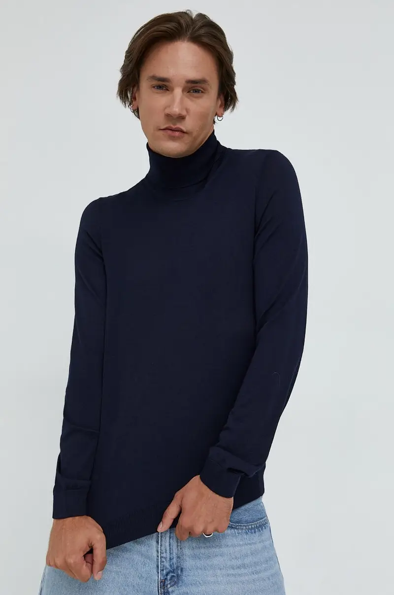 maglione in lana uomo Blu navy