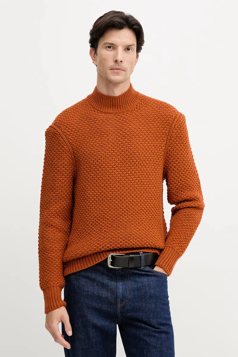 maglione in lana uomo colore arancione 50550008