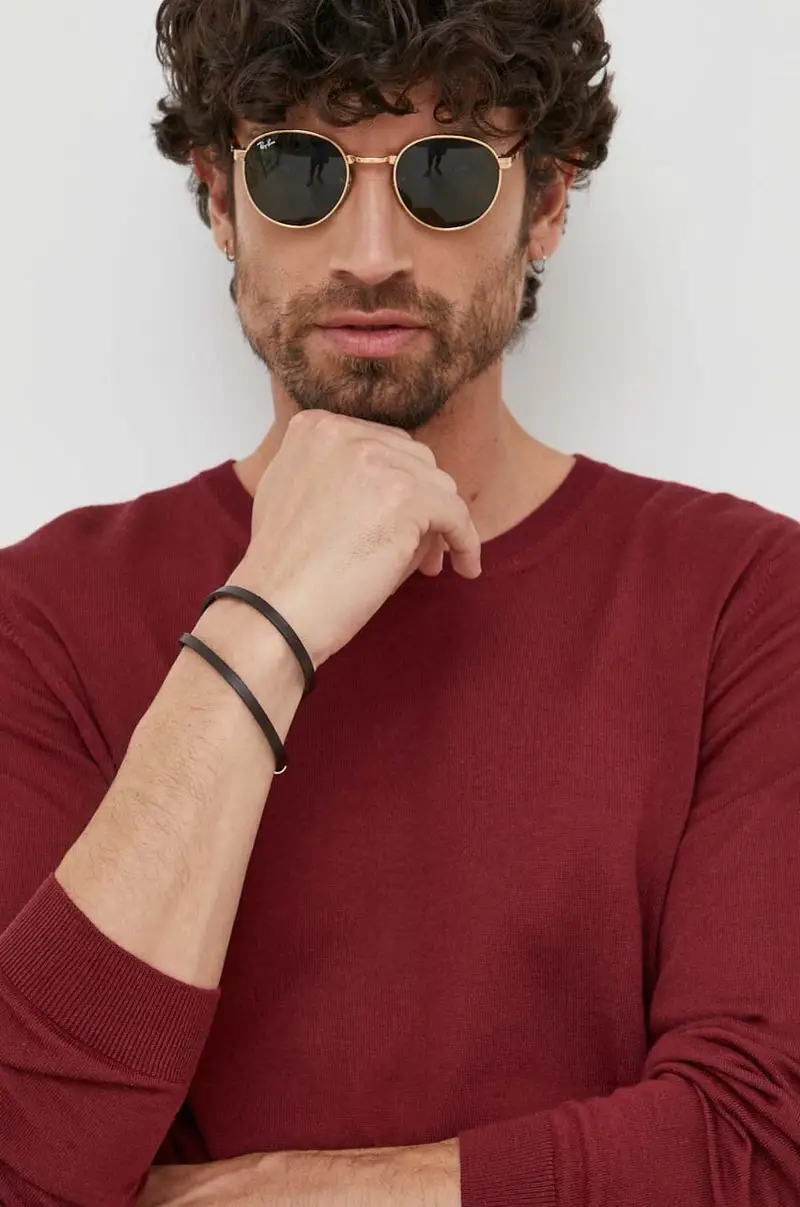 maglione in lana uomo colore granata miniatura 4