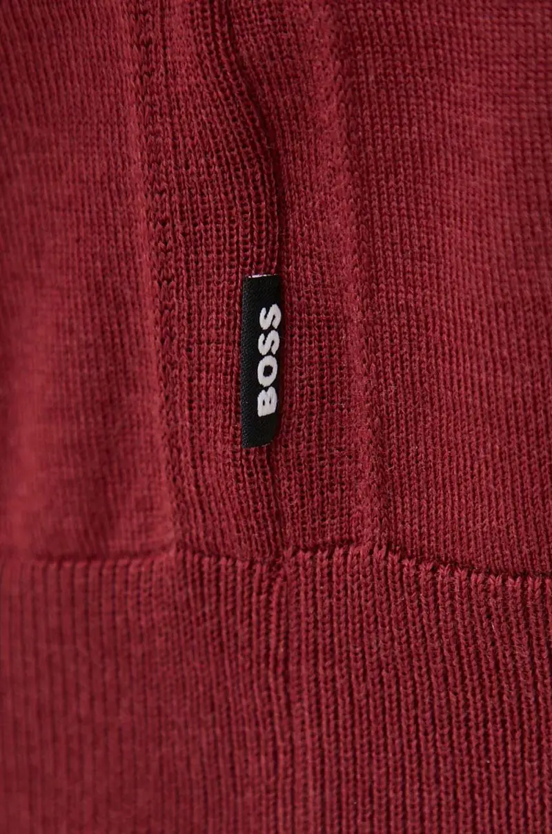 maglione in lana uomo colore granata miniatura 5