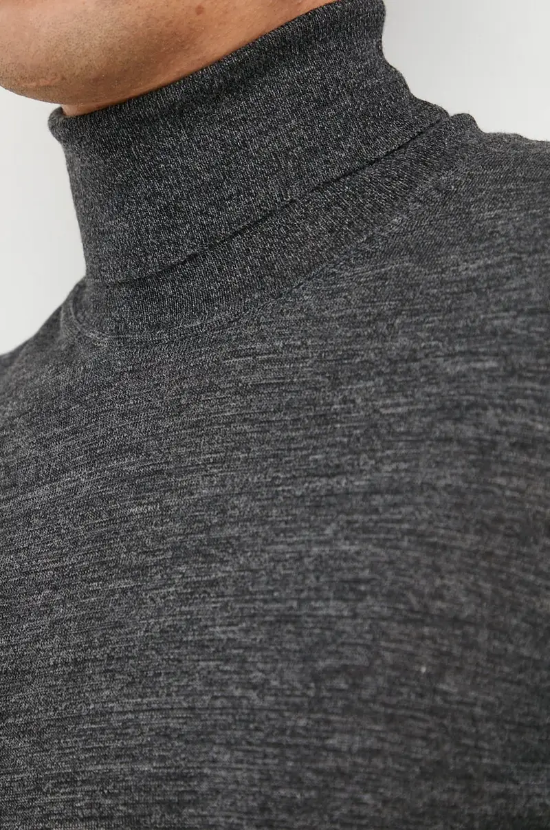 maglione in lana uomo colore grigio 50468262 miniatura 5