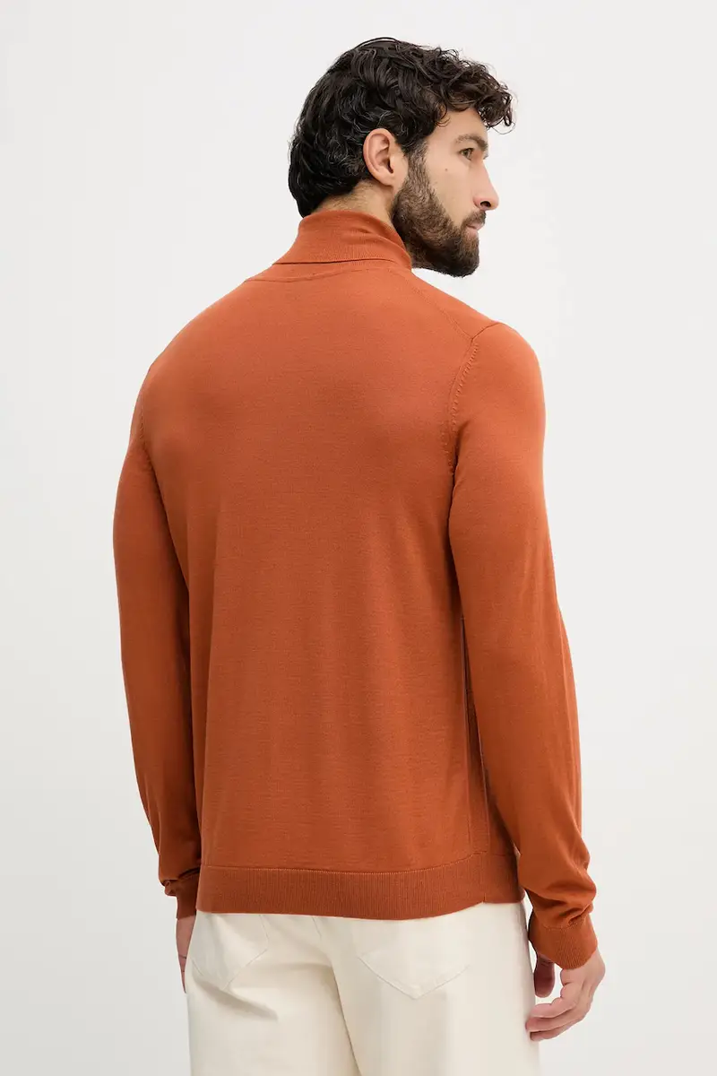 maglione in lana uomo colore grigio 50468262 Arancione miniatura 3