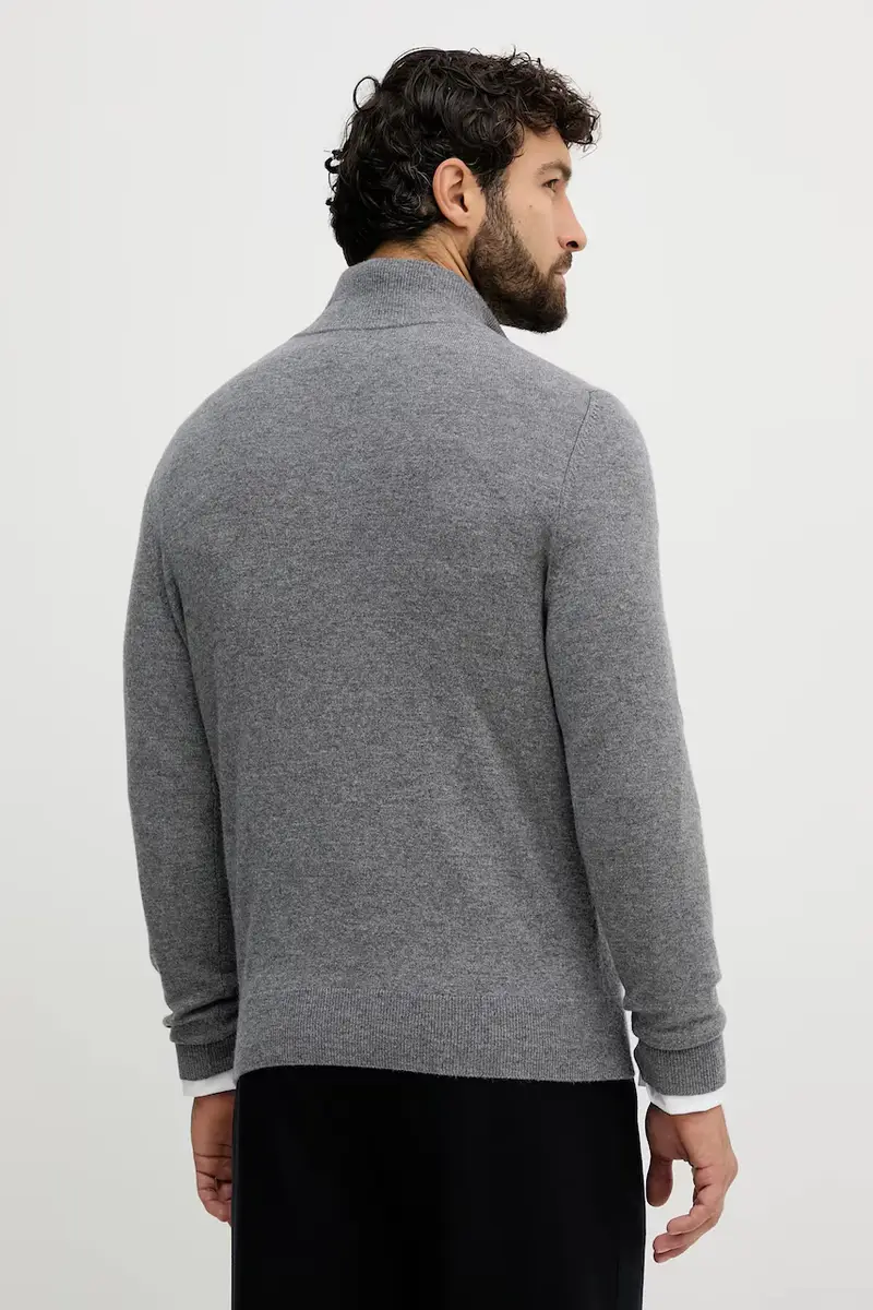 maglione in lana uomo colore grigio 50549984 miniatura 3