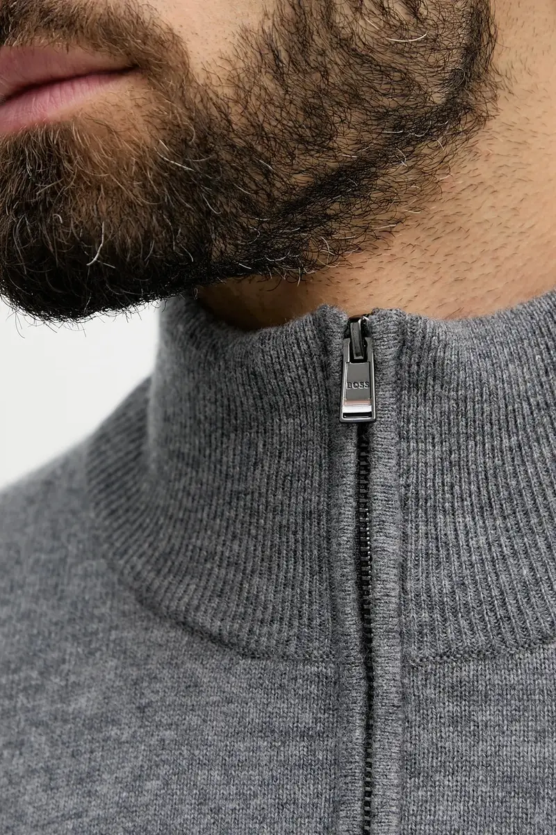 maglione in lana uomo colore grigio 50549984 miniatura 5