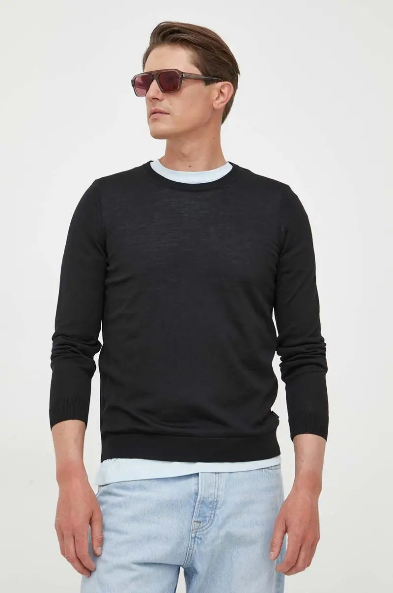 maglione in lana uomo colore nero