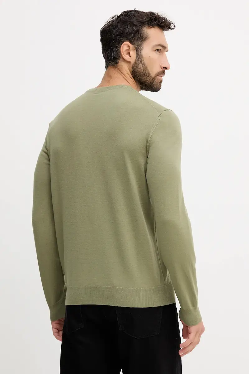 maglione in lana uomo colore nero Verde miniatura 3