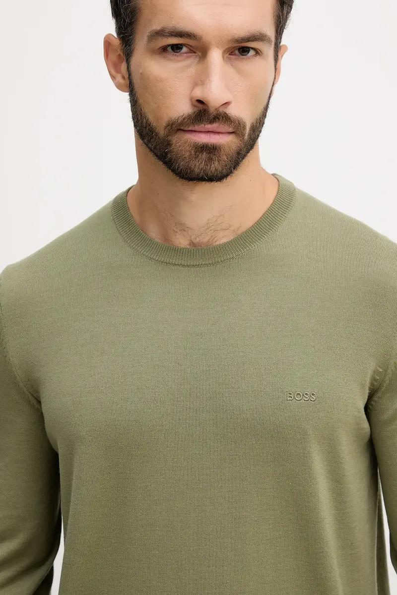 maglione in lana uomo colore nero Verde miniatura 4