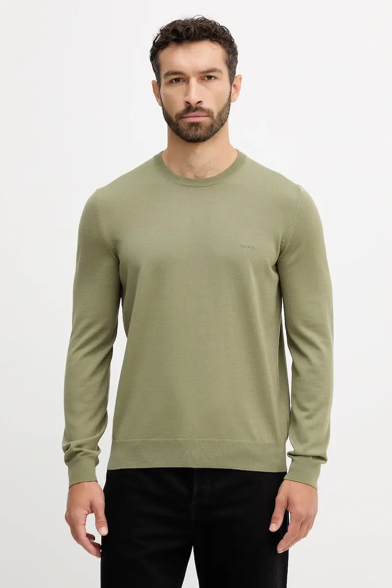 maglione in lana uomo colore nero Verde