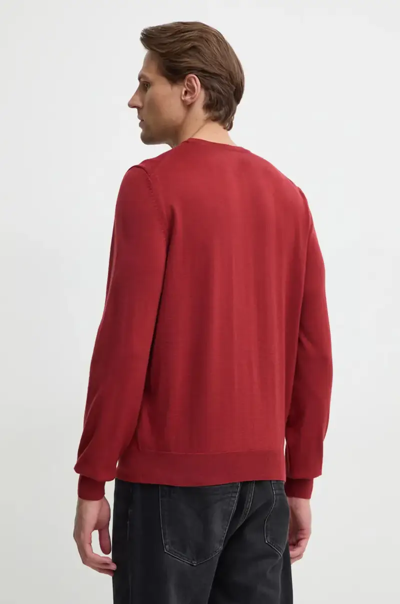 maglione in lana uomo colore rosso Granata miniatura 3