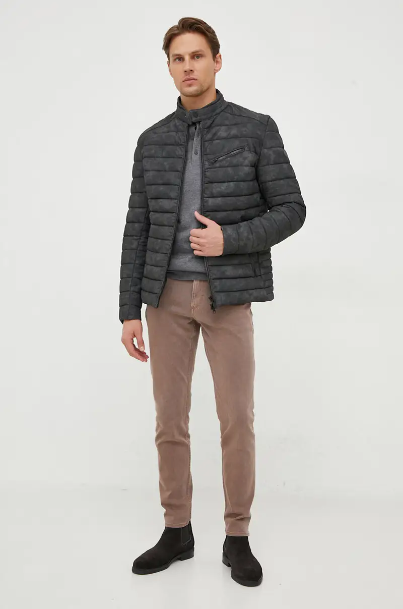 maglione in lana uomo Grigio miniatura 2