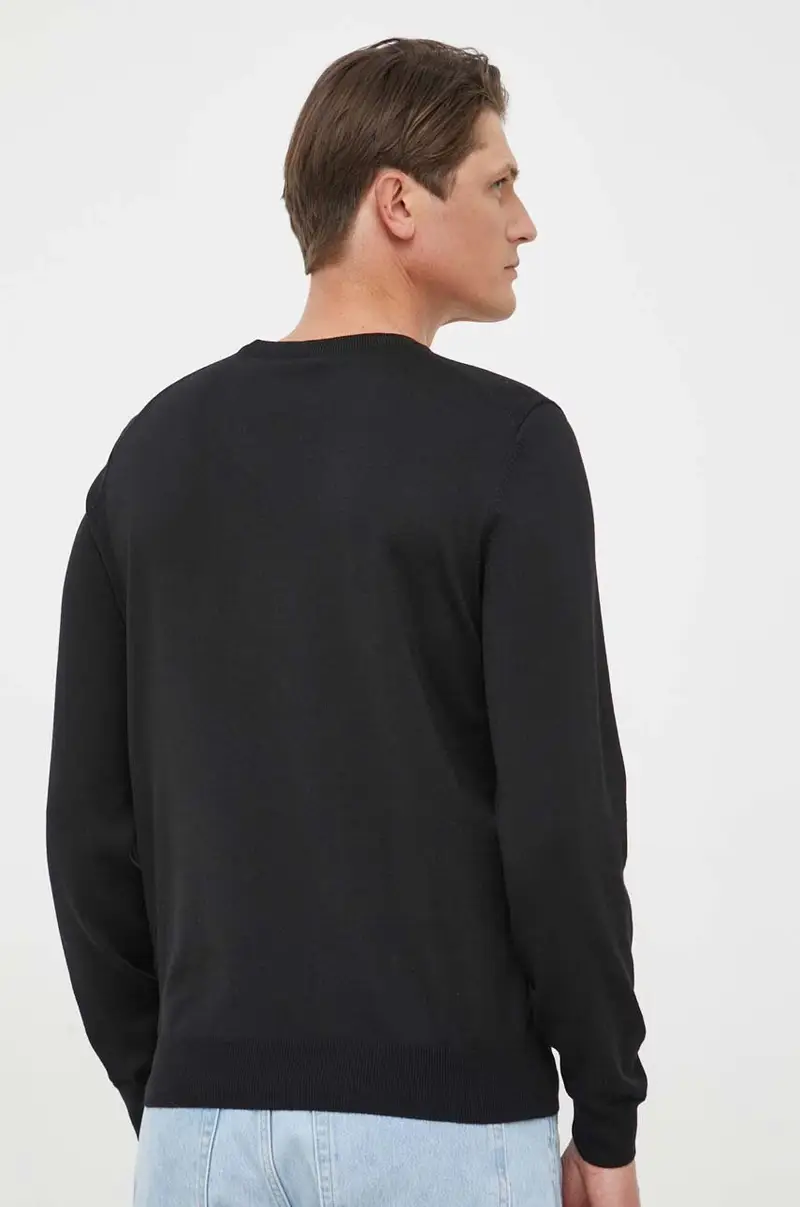 maglione in lana uomo Nero miniatura 3