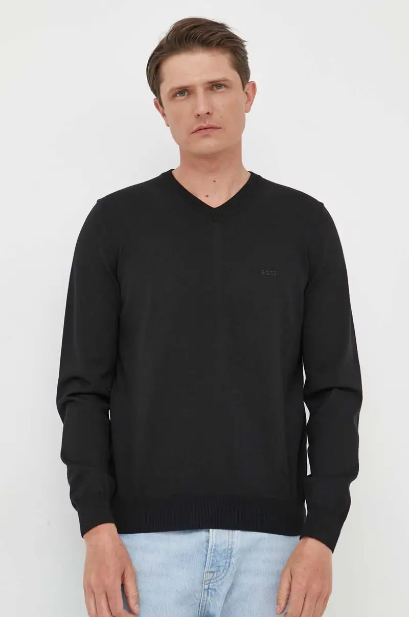maglione in lana uomo Nero