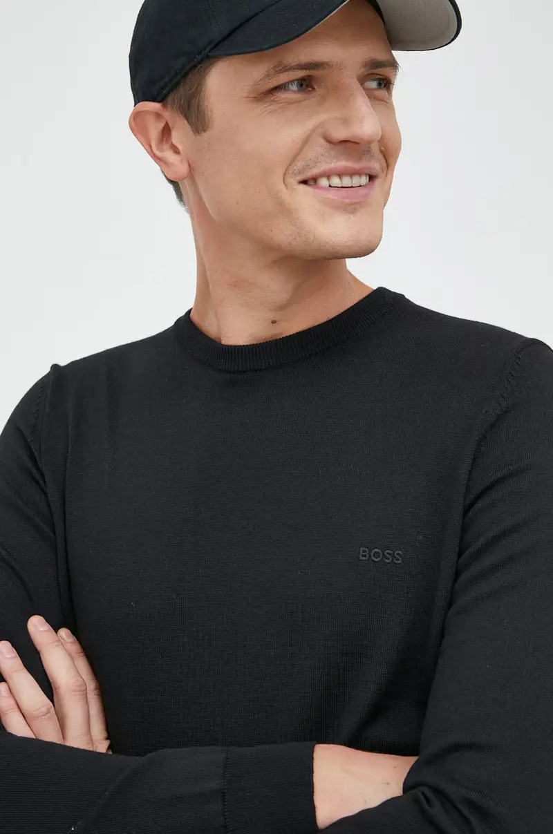 maglione in lana uomo Nero