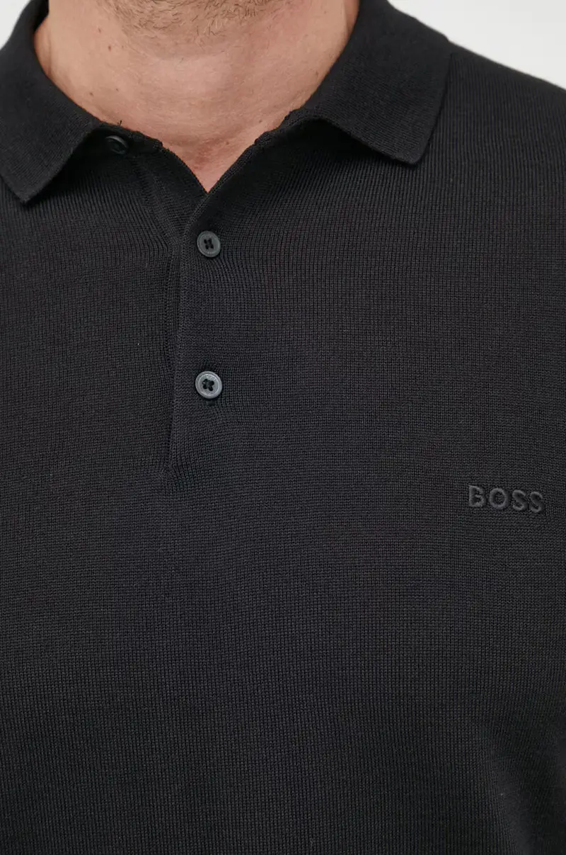 maglione in lana uomo Nero miniatura 5