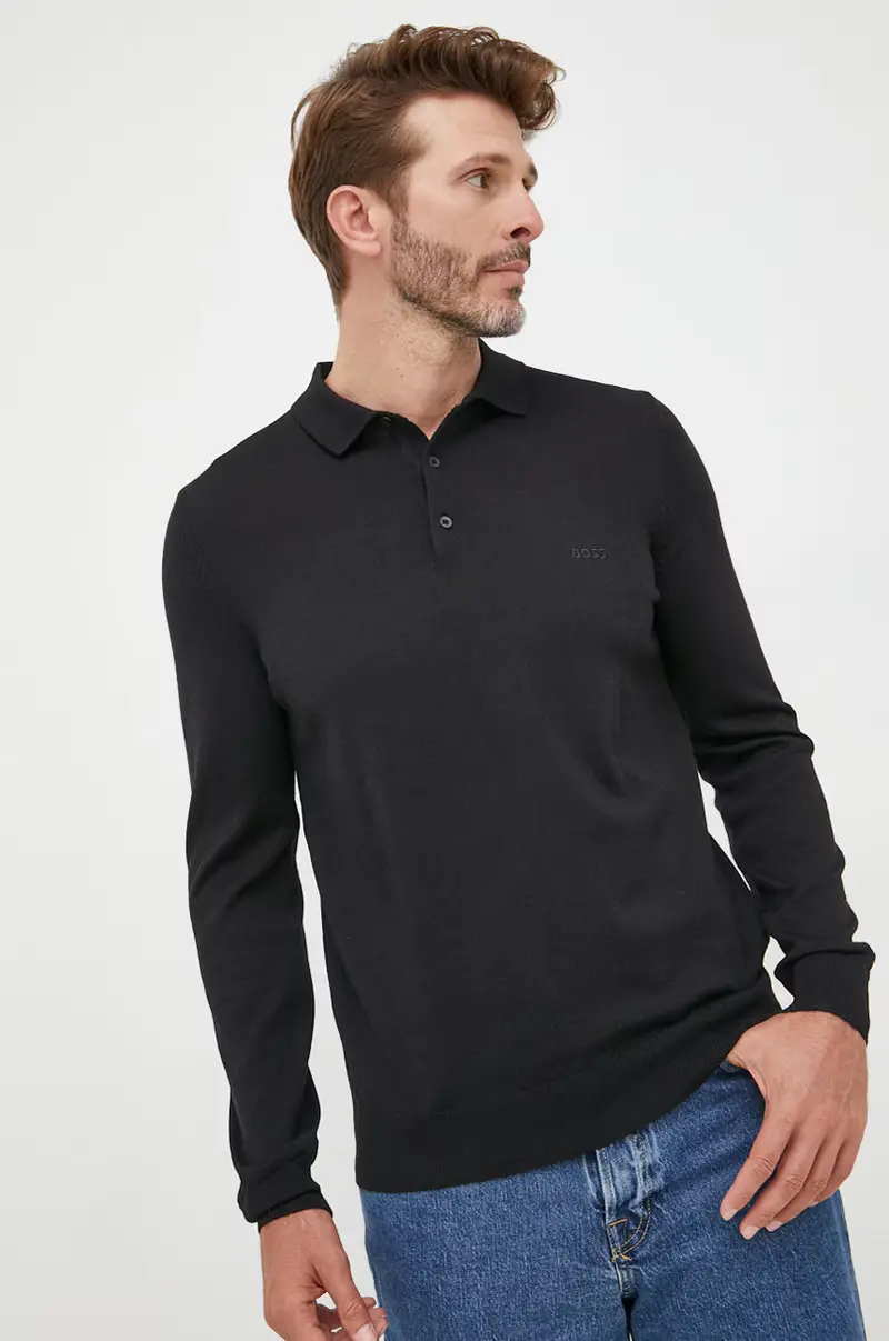 maglione in lana uomo Nero