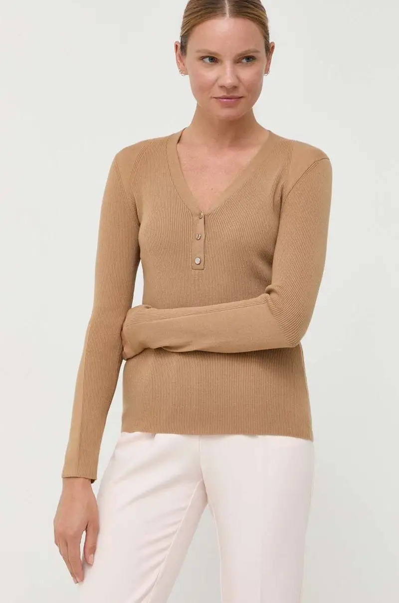 maglione in misto lana donna Beige