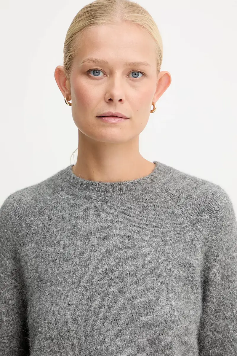 maglione in misto lana donna colore beige 50478315 Grigio miniatura 4