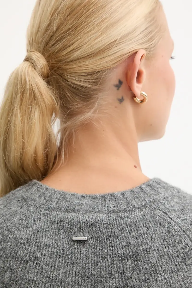 maglione in misto lana donna colore beige 50478315 Grigio miniatura 5